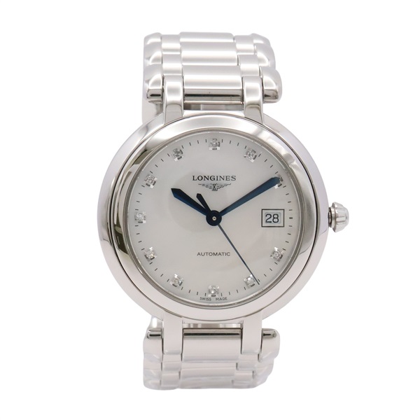LONGINES 浪琴表 PrimaLuna Moonphase 腕錶 母貝錶盤 不鏽鋼 11PD鑽石 L8.113.4.87.6