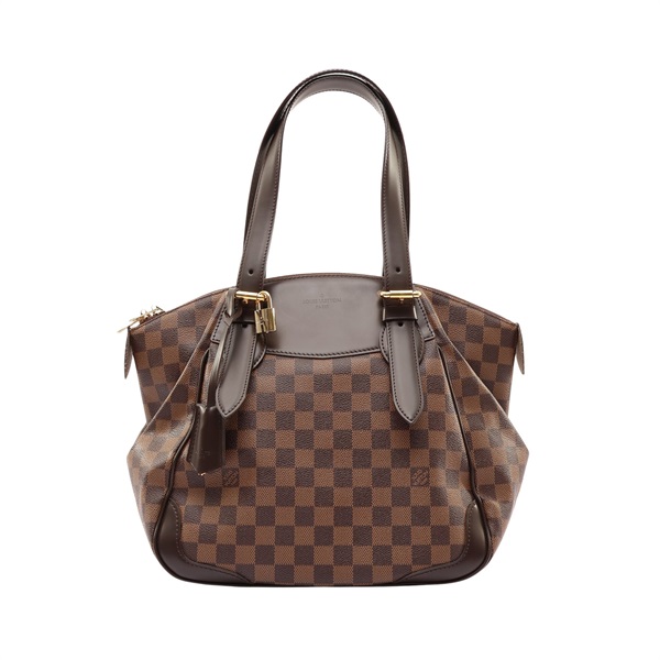 LOUIS VUITTON LV 路易威登 Verona MM 肩背包 棕色 棋盤格帆布 N41119