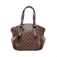 LOUIS VUITTON LV 路易威登 Verona MM 肩背包 棕色 棋盤格帆布 N41119