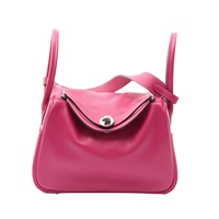 HERMES 愛馬仕 Lindy 26 肩背包 桃紫色 Ever Color牛皮 A刻 銀扣