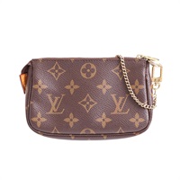 LOUIS VUITTON LV 路易威登 Mini Pochette Accessoires 手提包 棕色 原花帆布 M58009