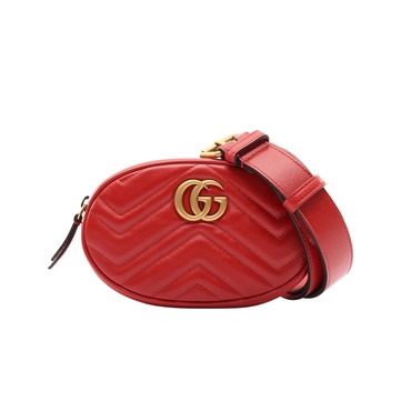 GUCCI 古馳 GG Marmont 胸包 紅色 牛皮 476434