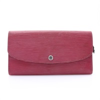 LOUIS VU ITTON LV 路易威登 Emilie 扣式長夾 紫紅色 EPI牛皮 M60851