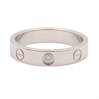 Cartier 卡地亞 Mini Love Ring 戒指 51 單鑽 18K白金 B4050500