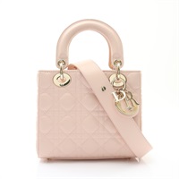 Dior 迪奧 Small Lady Dior 兩用包 粉色 羊皮 M0538ONGE