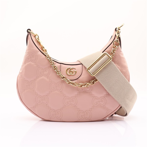 GUCCI 古馳 GG Matelasse Small 肩背包 粉色 牛皮 739709