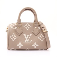 LOUIS VUITTON LV 路易威登 Speedy Bandouliere 20 兩用包 褐灰色 原花 壓紋牛皮 M46575