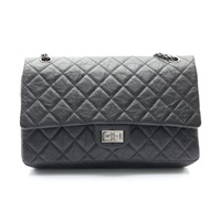 CHANEL 香奈兒 2.55 Large 肩背包 黑色 菱格紋 牛皮 A37587