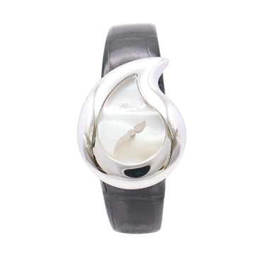 Chopard 蕭邦 Casmir 腕錶 母貝錶盤 黑色皮帶 18K白金 43/6701