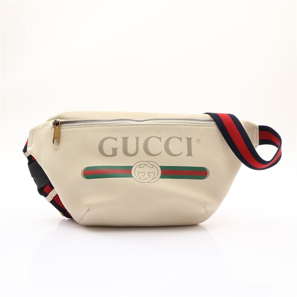 GUCCI 古馳 腰包 米色 牛皮 530412