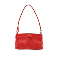 BOTTEGA VENETA 寶緹嘉 Intrecciato 肩背包 紅色 編織羊皮 179198