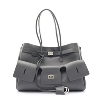 BALENCIAGA 巴黎世家 Bel Air Carry All Medium 托特包 灰色 牛皮 835670 1239
