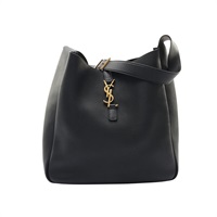 SAINT LAURENT 聖羅蘭 LE 5 A 7 Supple Large 肩背包 黑色 牛皮 753837
