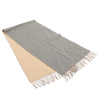 HERMES 愛馬仕 Muffler 圍巾 灰/淺褐色 喀什米爾
