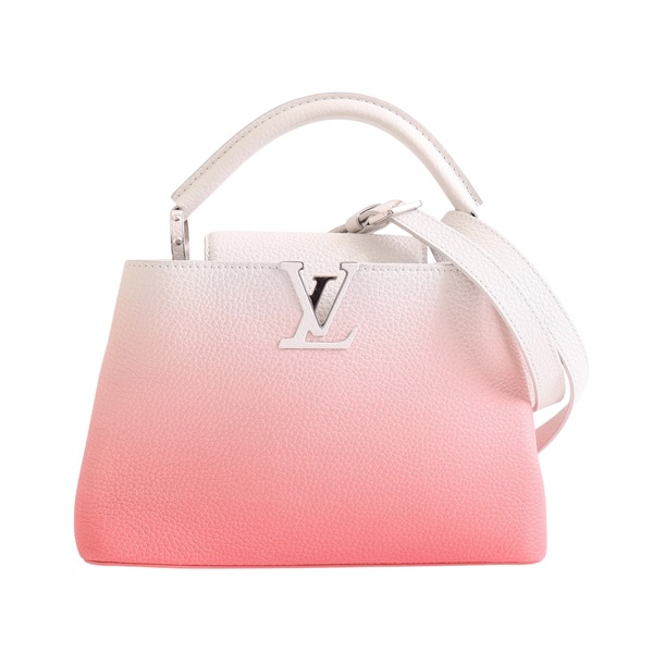 LOUIS VUITTON LV 路易威登 Capucines BB 兩用包 粉紅色/漸層 Grained牛皮