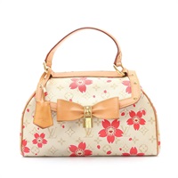 LOUIS VUITTON LV 路易威登 Sac Retro PM 手提包 淺褐色 Cherry Blossom 原花帆布 M92014
