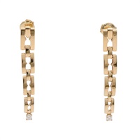 BVLGARI 寶格麗 B.zero1 Rock Chain 針式耳環 18K黃金 鑽石 361955