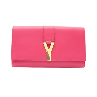 SAINT LAURENT YSL 聖羅蘭  Y Ligne 手拿包 粉紅色 牛皮 311213