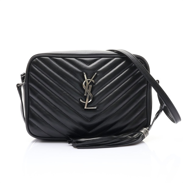 SAINLAURENT YSL 聖羅蘭 Lou Camera Bag 肩背包 黑色 牛皮 715232