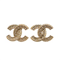 CHANEL 香奈兒 COCO Mark pierced 針式耳環 金色 金屬