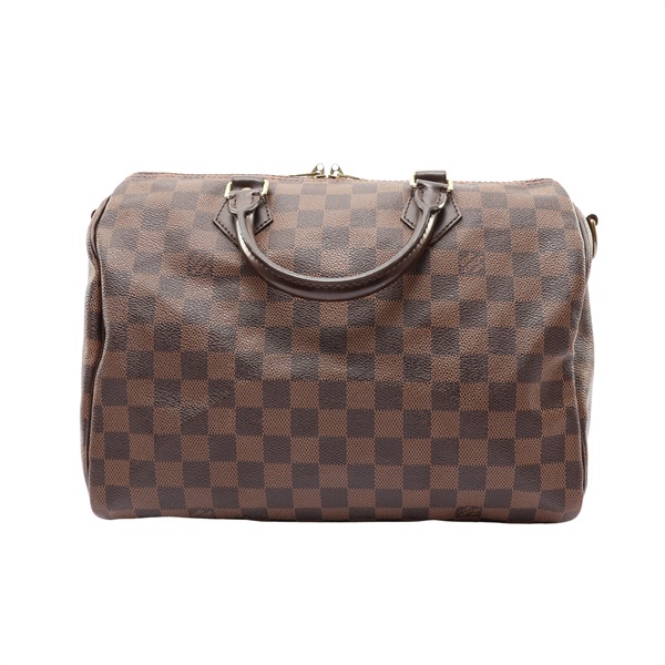 LOUIS VUITTON LV 路易威登 Speedy Bandouliere 30 兩用包 棕色 棋盤格帆布 (無鎖頭鑰匙) N41367