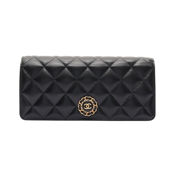 CHANEL 香奈兒 24S Vip Gift 黑色 羊皮 手拿包 金釦