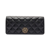 CHANEL 香奈兒 24S Vip Gift 黑色 羊皮 手拿包 金釦