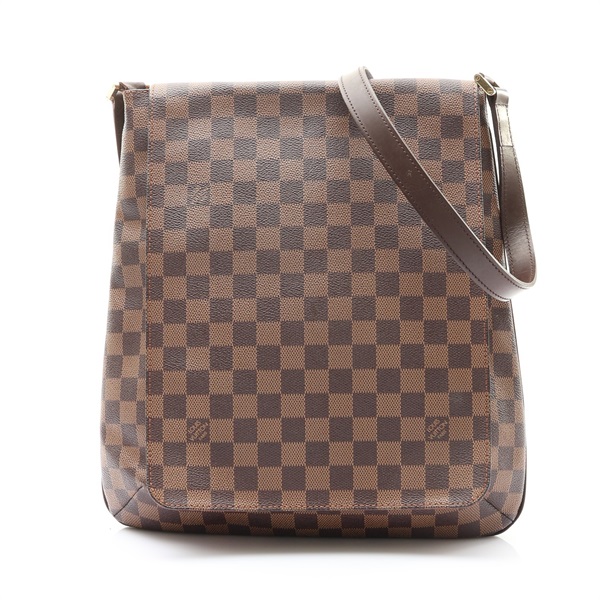 LOUIS VUITTON LV 路易威登 Musette GM 肩背包 棕色 棋盤格帆布 N51302
