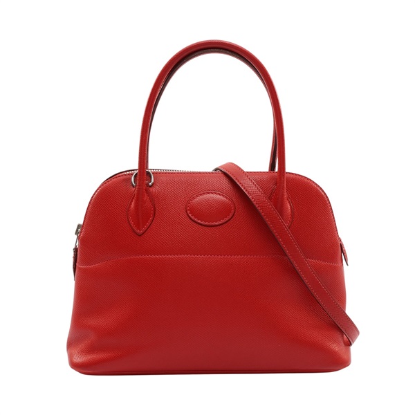 HERMES 愛馬仕 Bolide 27 兩用包 卡薩克紅 Epsom牛皮 □R刻 銀扣 H041693CK
