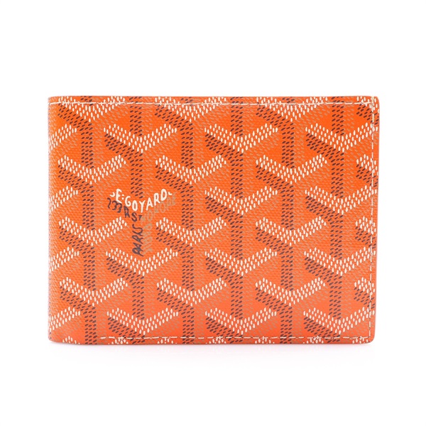 GOYARD 高雅德 Victoire 二折短夾 橘色 PVC塗層帆布 VICINIPMLTY07CL07X