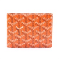 GOYARD 高雅德 Victoire 二折短夾 橘色 PVC塗層帆布 VICINIPMLTY07CL07X