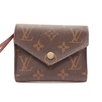 LOUIS VUITTON LV 路易威登 Victorine 三折短夾 棕色 原花帆布 M62472 (有煙味) M62472