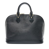 LOUIS VUITTON LV 路易威登 Alma PM 手提包 黑色 EPI水波紋 牛皮 (無鑰匙/鎖頭) ) M52142