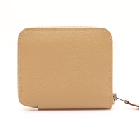 HERMES 愛馬仕 Silk'In Compact 拉鍊短夾 塵土色 evercolor牛皮 K刻 H087116CKAB