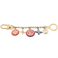 LOUIS VUITTON LV 路易威登 Preppy Flower Keyring 鑰匙圈 藍/紅色 金屬 M00353 M00353