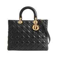 Dior 迪奧 Lady Dior Large 兩用包 黑色 羊皮 M0566ONGE