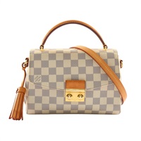 LOUIS VUITTON LV 路易威登 Croisette 兩用包 米色 棋盤格帆布 N41581
