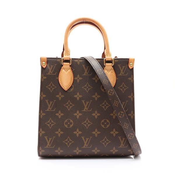 LOUIS VUITTON LV 路易威登 Sac Plat BB 兩用包 棕色 原花帆布 M46265
