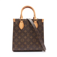LOUIS VUITTON LV 路易威登 Sac Plat BB 兩用包 棕色 原花帆布 M46265