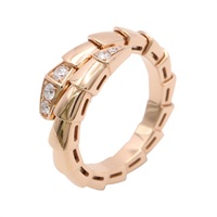BVLGARI 寶格麗 Serpenti Viper 戒指 #51-53 18K玫瑰金 360458