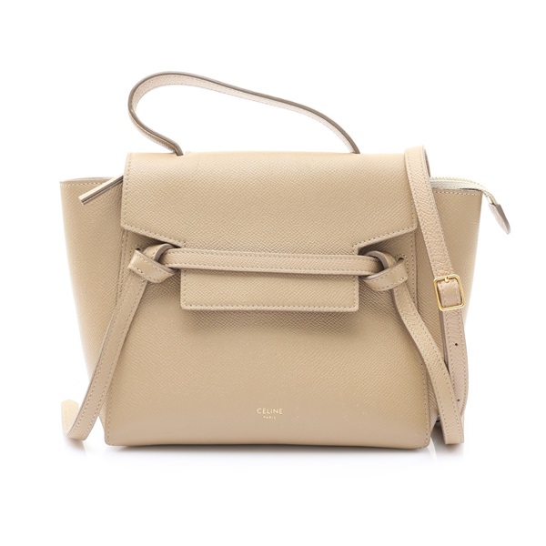 CELINE 賽琳 Nano Belt 肩背包 淺褐色 牛皮 189003