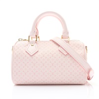LOUIS VUITTON LV 路易威登 Nano Speedy 兩用包 淡粉色 原花壓紋牛皮 M29414