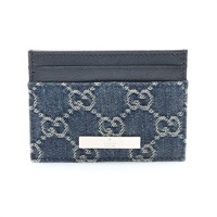 GUCCI 古馳 GUCCI plaque 卡夾 名片夾 藍色 丹寧 875795