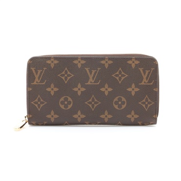 LOUIS VUITTON LV 路易威登 拉鍊 長夾 棕色 原花帆布 M42616