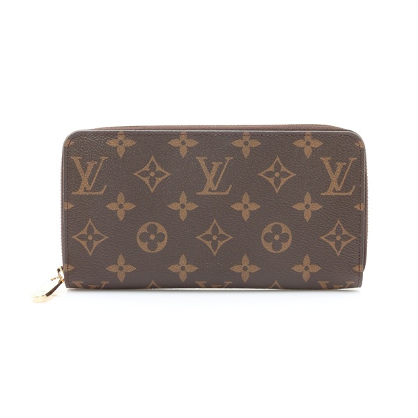LOUIS VUITTON LV 路易威登 拉鍊 長夾 棕色 原花帆布 M42616