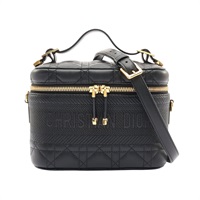 Dior 迪奧 Diortravel Vanity Case 肩背包 黑色 Cannage 籐格紋羊皮 S5488UNTR
