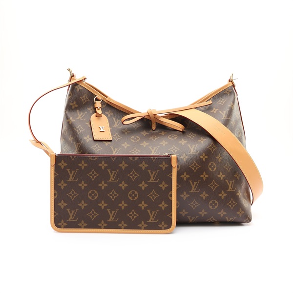 LOUIS VUITTON LV 路易威登 CarryAll MM 肩背包 棕色 原花帆布 M46197
