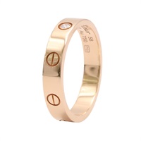 Cartier 卡地亞 Love 戒指 小型款 18K玫瑰金 1PD鑽石 B4050700