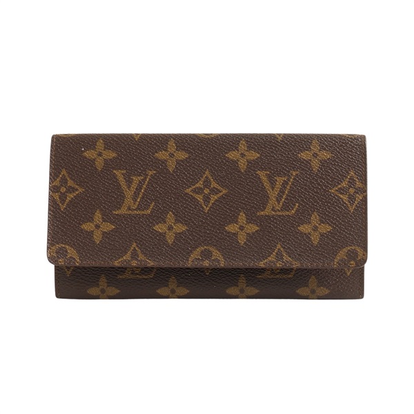 LOUIS VUITTON LV 路易威登 Monoporte 兩折 長夾 原花帆布 M61820