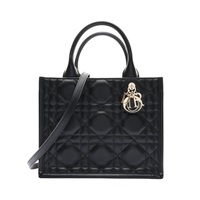 Dior 迪奧 Book Tote 小型托特包 黑色 Macrocannage 牛皮 M1325OWHP